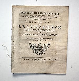 Diatriba de S. R. I. Vicariorum Iure Praesentandi ad Beneficia Ecclesiastica.