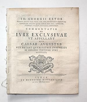 Commentatio de Iure Exclusivae ut Appellant quo Caesar Augustus.