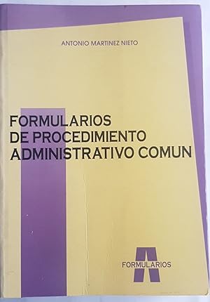 Imagen del vendedor de Formularios de procedimiento administrativo comn a la venta por Libros Tobal