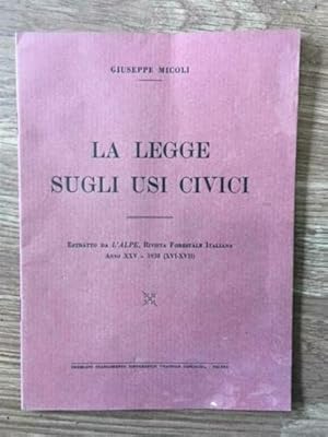 Seller image for La Legge Sugli Usi Civici for sale by Piazza del Libro