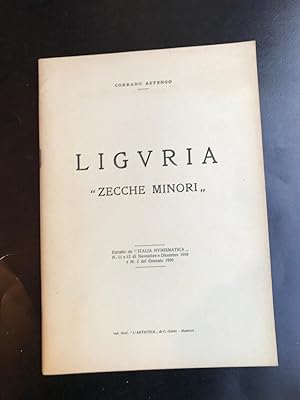 Liguria "zecche mibori". Estratto da "Italia numismatica". N. 11-12- Nov. Dic. 1958 e n.1 del Gen...