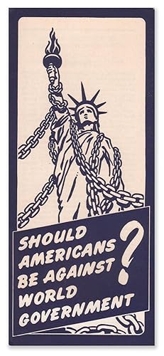 Seller image for Should Americans Be Against World Government for sale by D. Anthem, Bookseller