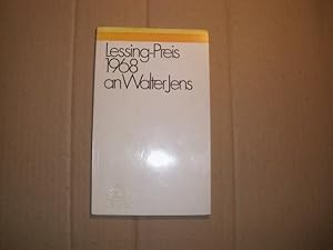 LESSING - PREIS 1968 AN WALTER JENS --- Feldzüge eines Redners [Rede auf Gotthold Ephraim Lessing...