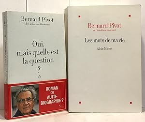 Bild des Verkufers fr Oui mais quelle est la question ? + Les mots de ma vie --- 2 livres zum Verkauf von crealivres