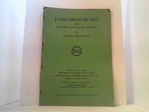 Seller image for Jahresbericht 1932 der Motoren-Abteilung der DVL. Sonderdruck aus dem Jahrbuch 1932 der Deutschen Versuchsanstalt fr Luftfahrt. for sale by Antiquariat Uwe Berg