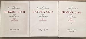 Les papiers posthmes du pickwick club illustrés par Berthod mahn 'édition de 1946 en 3 tomes)