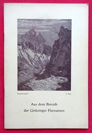 Seller image for Aus dem Bereich Grtzinger Flurnamen for sale by ANTIQUARIAT H. EPPLER