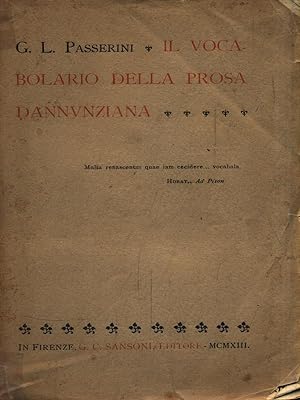 Bild des Verkufers fr Il vocabolario della prosa italiana zum Verkauf von Librodifaccia