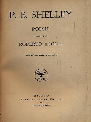 Bild des Verkufers fr Poesie tradotte da Roberto Ascoli zum Verkauf von Librodifaccia