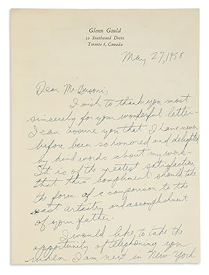 Autograph Letter Signed to the Son of Ferruccio Busoni