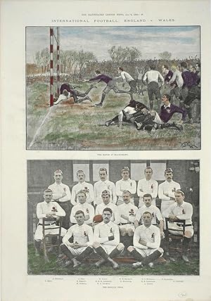 International Football: England v. Wales. The Match at Blackheath. A Photograph of the English Team