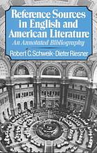 Imagen del vendedor de Reference Sources in English & American Literature a la venta por zenosbooks