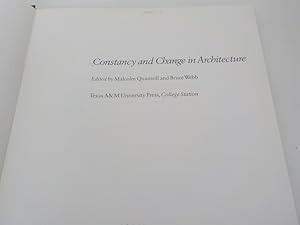 Image du vendeur pour Constancy and change in architecture. Studies in Architecture and Culture. mis en vente par Antiquariat Bookfarm