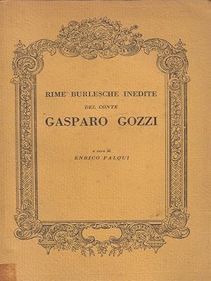 Rime burlesche inedite del conte Gasparo Gozzi