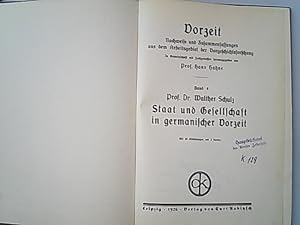 Bild des Verkufers fr Staat und Gesellschaft in germanischer Vorzeit, Bd. 4 zum Verkauf von Antiquariat Bookfarm