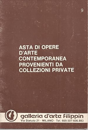 Seller image for ASTA DI OPERE D'ARTE CONTEMPORANEA PROVENIENTI DA COLLEZIONI PRIVATE - MILANO 26 OTTOBRE 1982 for sale by ART...on paper - 20th Century Art Books