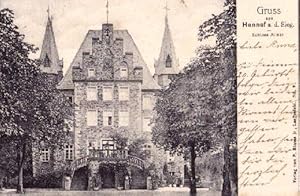 Gruss aus Hennef a.d.Sieg. Schloss Allner. Ansichtskarte in Lichtdruck. Abgestempelt Bahnpost 05....