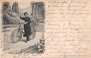 All Heil !. Postkarte in Lichtdruck. Abgestempelt Grossenaspe 12.05.1898.