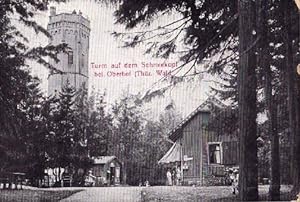 Bild des Verkufers fr Turm auf dem Schneekopf bei Oberhof (Thr. Wald). Ansichtskarte in Lichtdruck. Abgestempelt 25.Jun 1913. zum Verkauf von Antiquariat Heinz Tessin