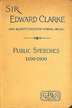 Bild des Verkufers fr Public Speeches: 1880-1890; 1890-1900 (2 volumes) zum Verkauf von WeBuyBooks