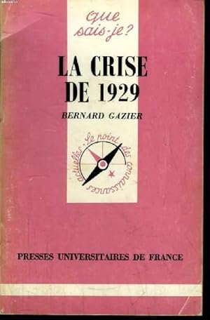 Bild des Verkufers fr Que sais-je? N 2126 La crise de 1929 zum Verkauf von Le-Livre