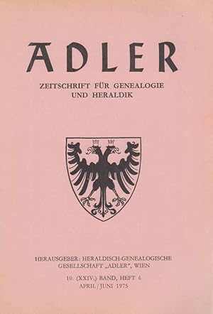 Heft 6 / 1975. Adler. Zeitschrift für Genealogie und Heraldik.
