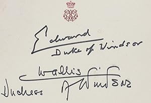 Duke and Duchess of Windsor Autograph Note Signed.