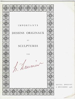 Importants dessins originaux et sculptures par Daumier.