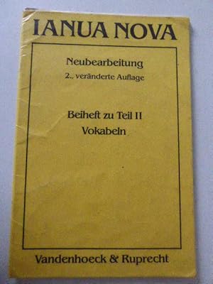 Bild des Verkufers fr Ianua Nova. Beiheft zu Teil II - Vokabeln. Lehrganbg fr Ltein in zwei Teilen. Softcover zum Verkauf von Deichkieker Bcherkiste