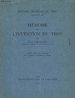 Imagen del vendedor de Mmoire sur l'invention du tissu. a la venta por JLG_livres anciens et modernes