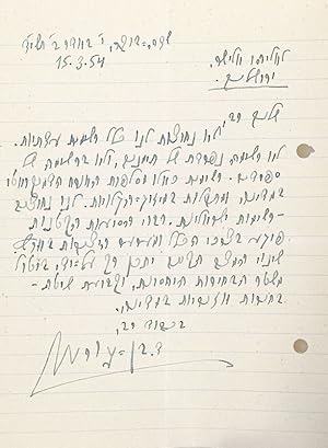 David Ben-Gurion Autograph Letter Signed.