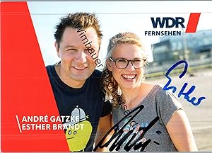 Seller image for Original Autogramm Esther Brandt und Andre Gatzke WDR /// Autogramm Autograph signiert signed signee for sale by Antiquariat im Kaiserviertel | Wimbauer Buchversand