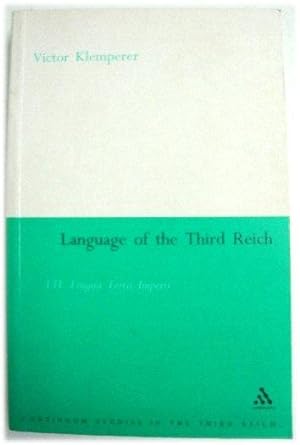 Bild des Verkufers fr Language of the Third Reich zum Verkauf von PsychoBabel & Skoob Books