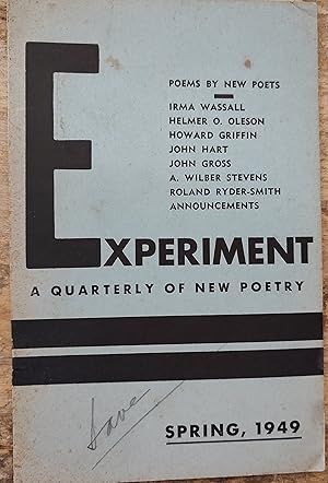 Bild des Verkufers fr Experiment A Quarterly Of New Poetry Vol. IV No. 2 Spring 1949 zum Verkauf von Shore Books