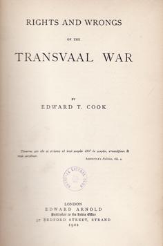 Rights and Wrongs of the Transvaal War