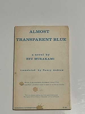 Immagine del venditore per Almost Transparent Blue venduto da Denominator Books