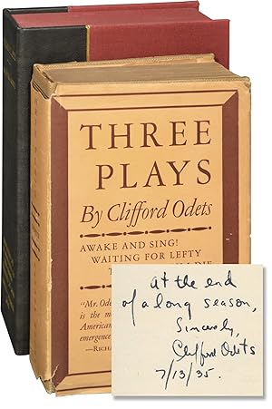 Bild des Verkufers fr Three Plays: Awake and Sing, Waiting for Lefty, 'Til the Day I Die (First Edition, signed by twenty-five members of the original cast) zum Verkauf von Royal Books, Inc., ABAA