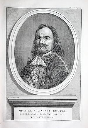 Bild des Verkufers fr Michiel Adriaensz Ruyter." // Michiel de Ruyter (1607 - 1676) Dutch admiraal Admiral Holland Portrait zum Verkauf von Antiquariat Steffen Vlkel GmbH