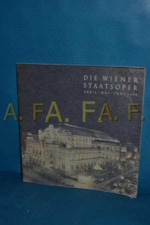 Immagine del venditore per Die Wiener Staatsoper, April, Mai, Juni 1958 venduto da Antiquarische Fundgrube e.U.