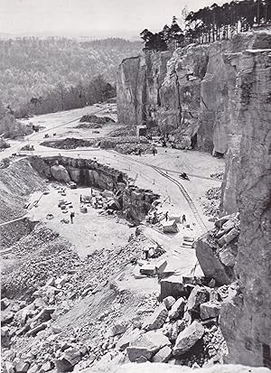 Sandsteinbruch bei Vogelgesang im Elbgebirge,Fotoabdruck;Fotoabdruck