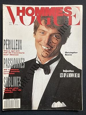 VOGUE HOMMES-N°115-DECEMBRE 1988 ET JANVIER 1989-CHRISTOPHER REEVE