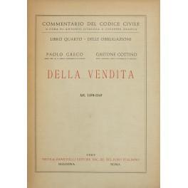 Imagen del vendedor de Della vendita. Art. 1470-1547 a la venta por Libreria Antiquaria Giulio Cesare di Daniele Corradi