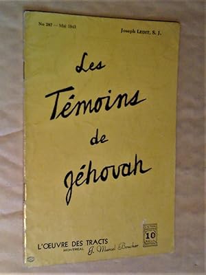 Imagen del vendedor de Les Tmoins de Jhovah a la venta por Claudine Bouvier