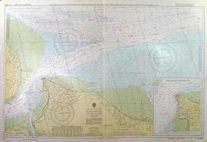 SHEERNESS AND APPROACHES. Detailed sea chart of Sheerness and parts of the island of Sheppey wi...