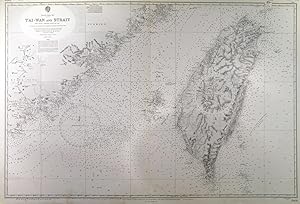 TAI-WAN AND STRAIT. Large sea chart of Taiwan and the nearby Chinese coast from various Admiral...