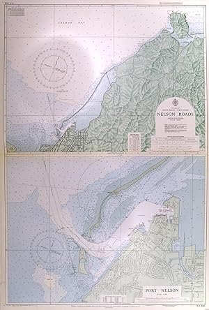PORT NELSON and NELSON ROADS. Two detailed plans on one sheet as surveyed by F.W. Hunt in 195...