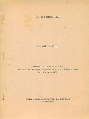 Immagine del venditore per Le altre Mile Estratto venduto da Librodifaccia