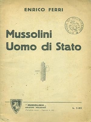 Bild des Verkufers fr Mussolini Uomo di Stato zum Verkauf von Librodifaccia