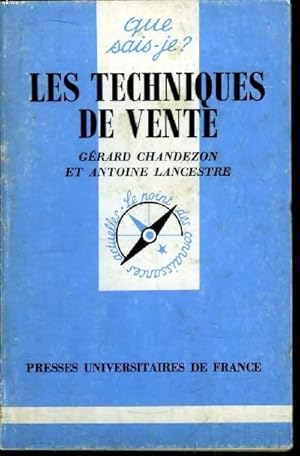 Imagen del vendedor de Que sais-je? N 2202 Les techniques de vente a la venta por Le-Livre