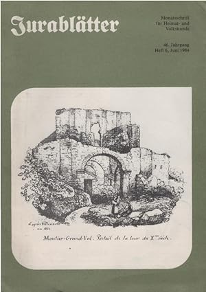 Bild des Verkufers fr Jurabltter : Monatsschrift fr Heimat- und Volkskunde ; 46. Jg., Heft 6, Juni 1984 zum Verkauf von Schrmann und Kiewning GbR